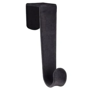 B&M Velvet Overdoor Hooks 4pk - Black 2 B&M Velvet Overdoor Hooks 4pk - Black - Image 2