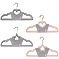 B&M Velvet Heart Shaped Hangers 8pk - Grey 7 B&M Velvet Heart Shaped Hangers 8pk - Grey -Chic Home Decor Store 383671 8pk velvet shaped hangers main