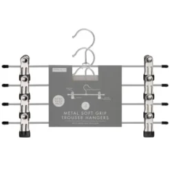 Metal Soft Grip Clip Hangers 4pk