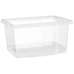 B&M Clear Storage Boxes With Lids 3pk 20L -Chic Home Decor Store 384092 20l lidded box 3pk 2