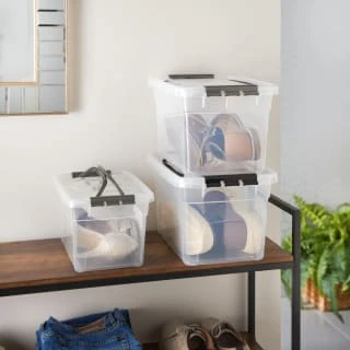 Clear Storage Box With Carry Handle 7L 1 Clear Storage Box With Carry Handle 7L