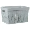 B&M Large Rectangular Spot Storage Basket - Grey