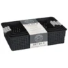 B&M Set Of Three Storage Baskets - Black