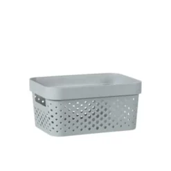 B&M Medium Rectangular Spot Storage Basket - Grey