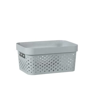 B&M Medium Rectangular Spot Storage Basket - Grey 1 B&M Medium Rectangular Spot Storage Basket - Grey