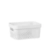 B&M Medium Rectangular Spot Storage Basket - White