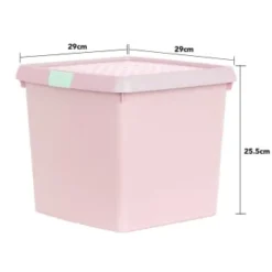 B&M Waffle Clip Box Storage Cube 14L - Dusty Pink -Chic Home Decor Store 384965 dusky pink 14l waffle clip box cube 2