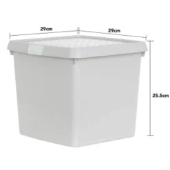 B&M Waffle Clip Box Storage Cube 14L - Grey -Chic Home Decor Store 384966 grey 14l waffle clip box cube 3