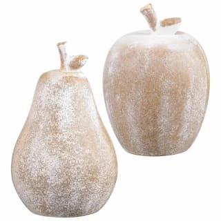 B&M Wooden Fruit Ornament - Pear 2 B&M Wooden Fruit Ornament - Pear - Image 2