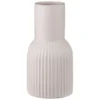 B&M Cream Ribbed Vase