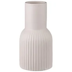 B&M Cream Ribbed Vase