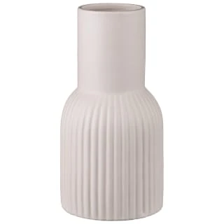 B&M Cream Ribbed Vase 1 B&M Cream Ribbed Vase