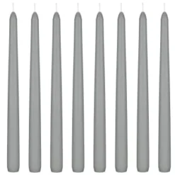 Tapered Candles 8pk - Grey -Chic Home Decor Store 387716 8pk tapered candles grey 2