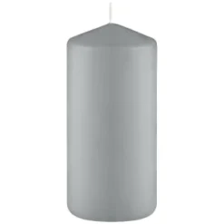 Grey Pillar Candles 4pk -Chic Home Decor Store 387750 4 pack grey pillar candles