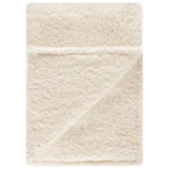Simply Everyday Teddy Rolled Throw - Cream -Chic Home Decor Store 388689 simply teddy rolled throw cream 2