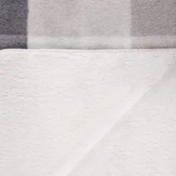 B&M Highland Mono Check Sherpa Doublesided Throw -Chic Home Decor Store 388811 highland check sherpa throw 3