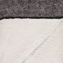 B&M Montana Two Tone Sherpa Throw - Charcoal -Chic Home Decor Store 388866 montana two tone sherpa throw charcoal 4