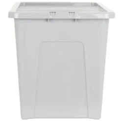 B&M Storage Box With Lid 80L - Grey -Chic Home Decor Store 391381 grey 80l storage box and lid 2