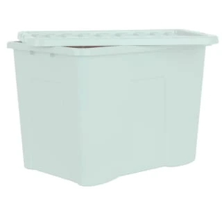 B&M Storage Box With Lid 80L - Sage 2 B&M Storage Box With Lid 80L - Sage - Image 2