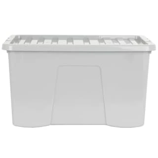 B&M Storage Box With Lid 60L - Grey 3 B&M Storage Box With Lid 60L - Grey - Image 3