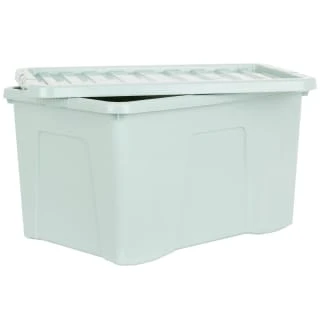 B&M Storage Box With Lid 60L - Sage 2 B&M Storage Box With Lid 60L - Sage - Image 2