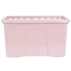 B&M Storage Box With Lid 60L - Dusty Pink -Chic Home Decor Store 391389 dusty pink 60l storage box
