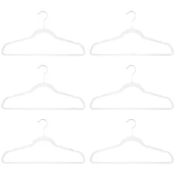 B&M Adult Clear Plastic Hanger 6pk -Chic Home Decor Store 392151 6pk clear plastic hangers 2