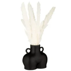 B&M Cream Pampas In Bum Vase