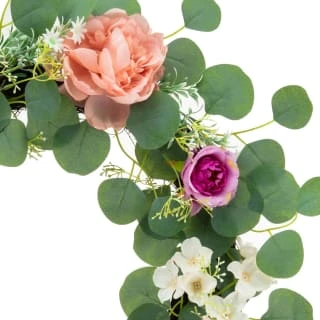 Bloom Spring Flowers Wreath - Pink 2 Bloom Spring Flowers Wreath - Pink - Image 2