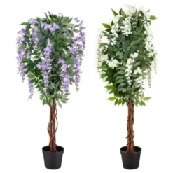 Bloom Wysteria Tree In Pot - Purple 5 Bloom Wysteria Tree In Pot - Purple -Chic Home Decor Store 392870 4ft wysteria tree group