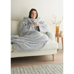 Home Essentials Teddy TV Blanket - Silver -Chic Home Decor Store 393423 home essentials teddy tv blanket silver