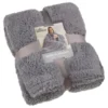 Home Essentials Teddy TV Blanket - Charcoal