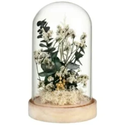 B&M Floral Decoration In Glass - Green