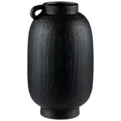 B&M Black Ceramic Vase