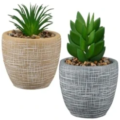 B&M Small Succulent Pot - Stone 5 B&M Small Succulent Pot - Stone -Chic Home Decor Store 394663 small succulent group