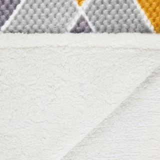 B&M Simply Geo Waffle Throw - Ochre 4 B&M Simply Geo Waffle Throw - Ochre - Image 4