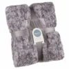 B&M Simply Two Tone Teddy Throw - Grey