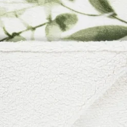 Winston Green Leaf Sherpa Throw -Chic Home Decor Store 394948 winston leaf sherpa throw green 3