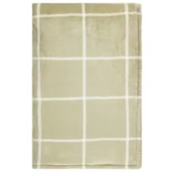 Winston Sage Check Sherpa Throw -Chic Home Decor Store 394950 winston sage check sherpa throw 2