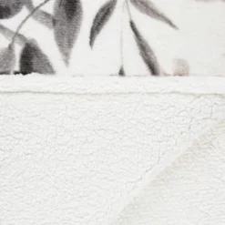 Winston Mono Leaf Sherpa Throw 8 Winston Mono Leaf Sherpa Throw -Chic Home Decor Store 394976 winston leaf sherpa throw mono 4