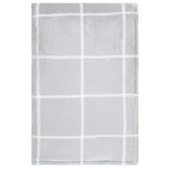 Winston Grey Check Sherpa Throw -Chic Home Decor Store 394978 winston grey check sherpa throw 3