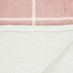 Winston Blush Sherpa Check Throw 7 Winston Blush Sherpa Check Throw -Chic Home Decor Store 394980 winston check throw blush 2