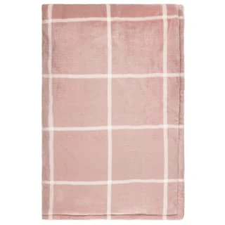 Winston Blush Sherpa Check Throw 3 Winston Blush Sherpa Check Throw - Image 3