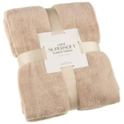 Large Mink Fleece Throw