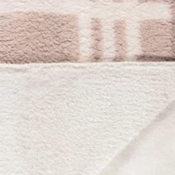 B&M Check Sherpa Throw - Natural -Chic Home Decor Store 394999 check sherpa throw natural 3