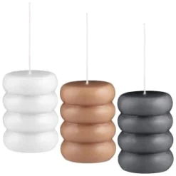 B&M Ribbed Pillar Candle - Brown -Chic Home Decor Store 395415 shaped pillar candle