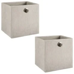 Lokken Cord Storage Cubes 2pk - Light Grey -Chic Home Decor Store 395811 2pk cord lokken storage cubes light grey 3