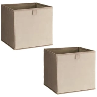 Lokken Velvet Storage Cubes 2pk - Mushroom 3 Lokken Velvet Storage Cubes 2pk - Mushroom - Image 3