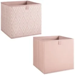 Lokken Printed Storage Cubes 2pk - Pink Diamond -Chic Home Decor Store 395838 2pk printed lokken storage cubes pink diamond 3