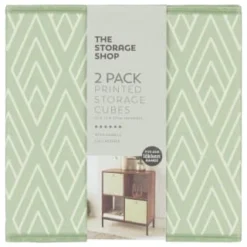 Lokken Printed Storage Cubes 2pk - Sage Diamond 7 Lokken Printed Storage Cubes 2pk - Sage Diamond -Chic Home Decor Store 395843 2pk printed lokken storage cubes sage diamond 2